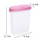 Clear Seasoning Pot Cans Spice Rack 2 Lid Condiment Bottles Box(Pink) Newly