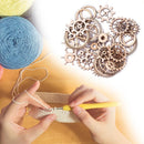 Blank Hollow 36pcs 20-36mm Wooden DIY Mixed Wheel Gear Scrapbooking Crafts Decor