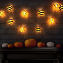 10 Lights Nylon Strings Lanterns Scary String Stripe Bat Mixed Halloween Light