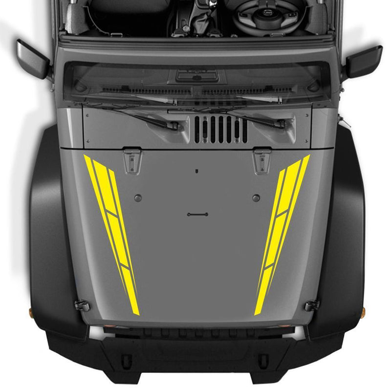 1 Pair Vinyl Car Hood Stickers Racing Sports Stripe Engine Cover Styling Decals