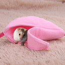 Warm Banana Hamster Hammock Hang Cage Pet Birds Sleeping Nest House (Pink) Newly