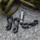 5x Outdoor Quick Hanging Key Chain Spring Hook Molle Clasp Buckle (Black) Newly