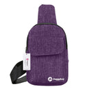 Men/Women Canvas Chest Packs Casual Crossbody Shoulder Sling Bag(Purple)