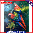 5D DIY Full Drill Diamond Painting Parrot Cross Stitch Embroidery Round Rhinesto