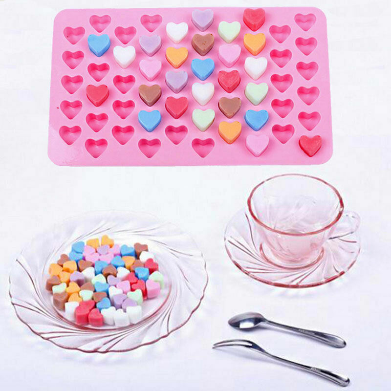55 Heart Silicone Cake Chocolate Cookies Baking Mould ice Mold Dlqq Soap A3Q8