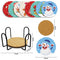 DIY Acrylic Diamond Coaster Set Christmas Style (8 Piece Set 1 Rack) (BD205)