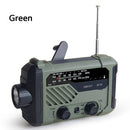 Outdoor Receiver Music Player Hand Crank Radio Solar FM Radio LED Flashlight