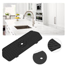 Kitchen Faucet Mat Silicone Sink Splash Guard Counter Draining Pad (Black) Newly