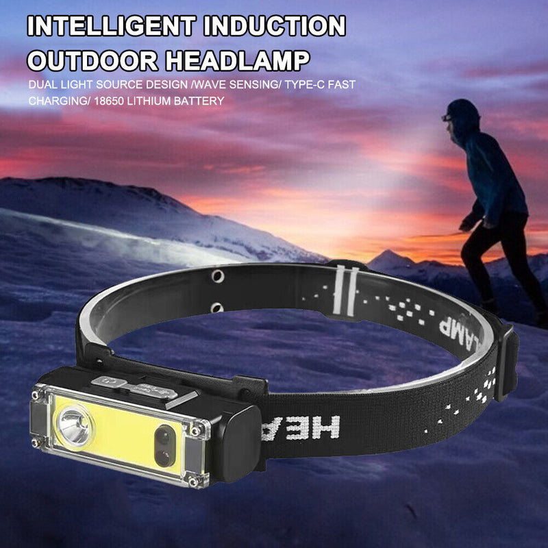 Strong Headlight Outdoor Night Fishing Red Light Headlamp Headwear Flashlig