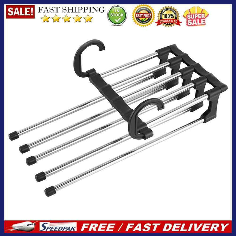 Trousers Pants Tie Storage Shelf Closet Organizer Stainless Steel Clothes H