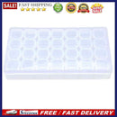 Plastic 28 Slots Clear Nail Tools Jewelry Storage Box Case Organizer Beads