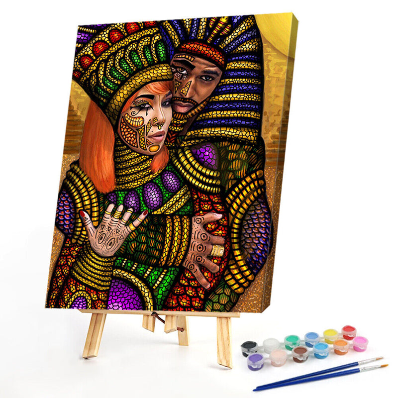 Poker Face Paint By Numbers Kit DIY Frameless Picture On Canvas Art Craft Newly