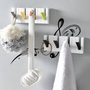 Piano Wall Hanger Hook Bathroom Punch-free Key Bag Storage Rack (Black) Newly
