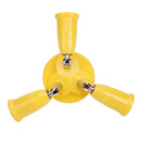 3 in 1 E27 to E27 Lamp Base Socket Splitter LED Light Bulb Holder (Yellow)