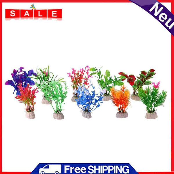 10pcs Aquarium Water Lawn 10 Brick Artificial Water Plant Beautiful Simulation