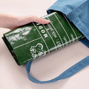 Women Nylon Woven Top-handle Bag Lady Large Capacity Handbag (Green L)