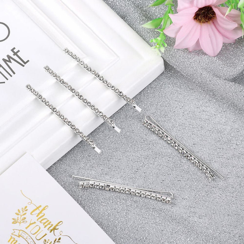 Style Shiny Hair Clips Rhinestones Hairpins Crystal Hairgrip Metal Barrette