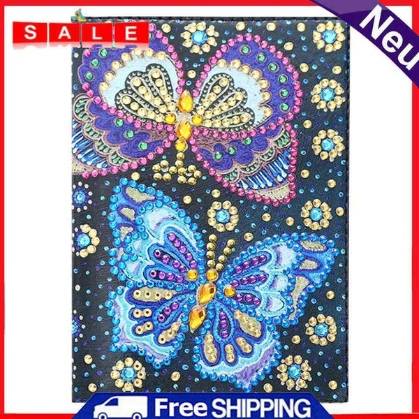Butterfly Special Shaped Diamond Painting DIY Leather Passport Protective Cover