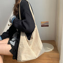 Fashion Women Corduroy Shoulder Bag Female Winter Large Capacity Tote Handbags