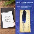 Calligraphy Feather Dip Pen+5 Nib Writing Ink Quill Fountain Pen (Blue) Newly