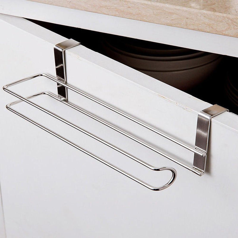 Kitchen Roll Paper Holder Bathroom Tissue Hanging Hook Towel Storage Rack