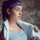 Elastic Sweatbands Women Men Running Sports Gym Fitness Head Warp (Purple)