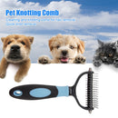 Pet Deshedding Brush Cat Dog Hair Grooming Comb Hair Shedding (Blue L) Newly