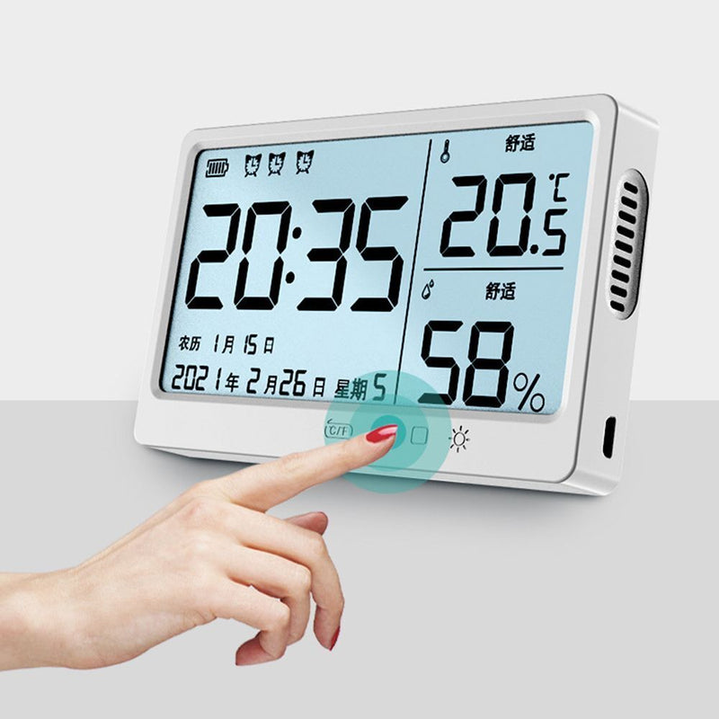 Display Electronic Thermometer Electronic Clock Alarm Clock Quartz Home Decor