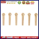 6pcs Guitar Fittings Solid String Pegs Guitar Bridge Pins Pure Copper