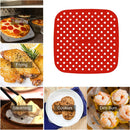 Air Fryer Liner Pad Silicone Baking Anti Slip Steamers Mats (Red 8.5in) Newly
