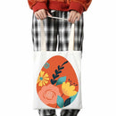 Women Canvas Flower Egg Pattern Shoulder Bag Fashion Large Capacity Handbag