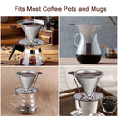 Cone Pour Over Coffee Dripper Coffee Filter Slow Drip Reusable Coffee Maker