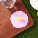 Transparent Cherry Silicone Cup Cover Heat-Resistant Dust Leak Proof Lid Cartoon
