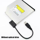 USB 2.0 to Slimline SATA 7+6 13pin Laptop CD DVD Optical Drive Adapter D2J0