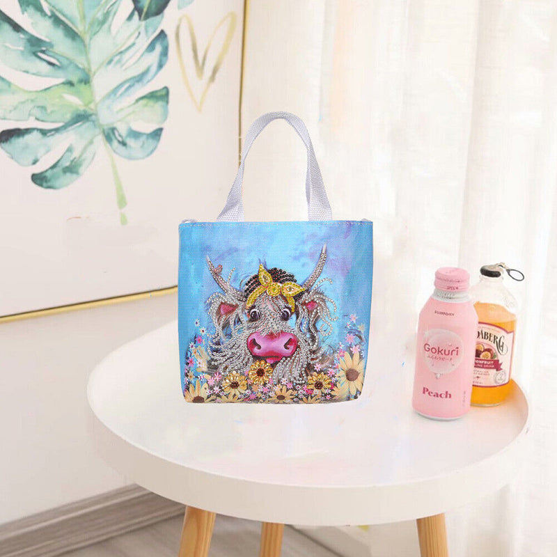 5D Diamond Painting Handbag DIY Canvas Yak Storage Bag Tote Gifts (AA1030)