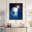 Sea Moon Oil Paint By Numbers Kit DIY Acrylic Painting on Canvas Frameless