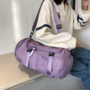 Unisex Backpack Travel Sports Compartment Gym Fitness Camping Bag (Purple) Newly