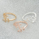 Opening Finger Wear Yarn Guides Sewing Leaves Shape Knitting Ring Crochet Loop
