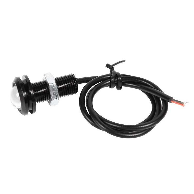 18mm 12V Car Eagle Eye LED Light Daytime Running DRL Reverse Lamp (White) Newly