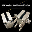 Steel Home 10-12mm Glass Lock 4 Bolts Double Glass Door Lock Both Sides Open