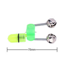 Night Fishing Rod Tip Night Light Twin Bells Ring Fish Bait Alarm (Green)