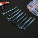 8pcs Soft Fish Fork Tail Fishing Lures Artificial 1.7g 8cm Bionic Baits (D)