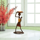 Creative Retro Metal Candle Holder Home Romantic Candlestick Ornaments (A) Newly