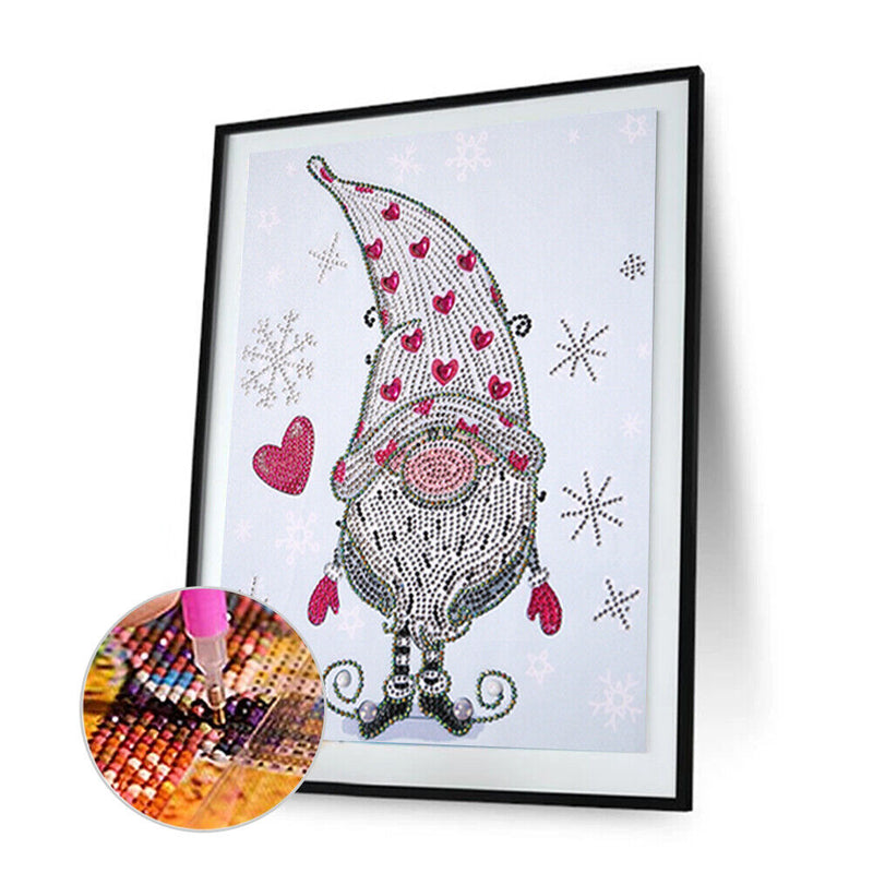 5D Diamond Painting DIY Rhinestone Special Shaped Love Heart Gnome Pictures Kit