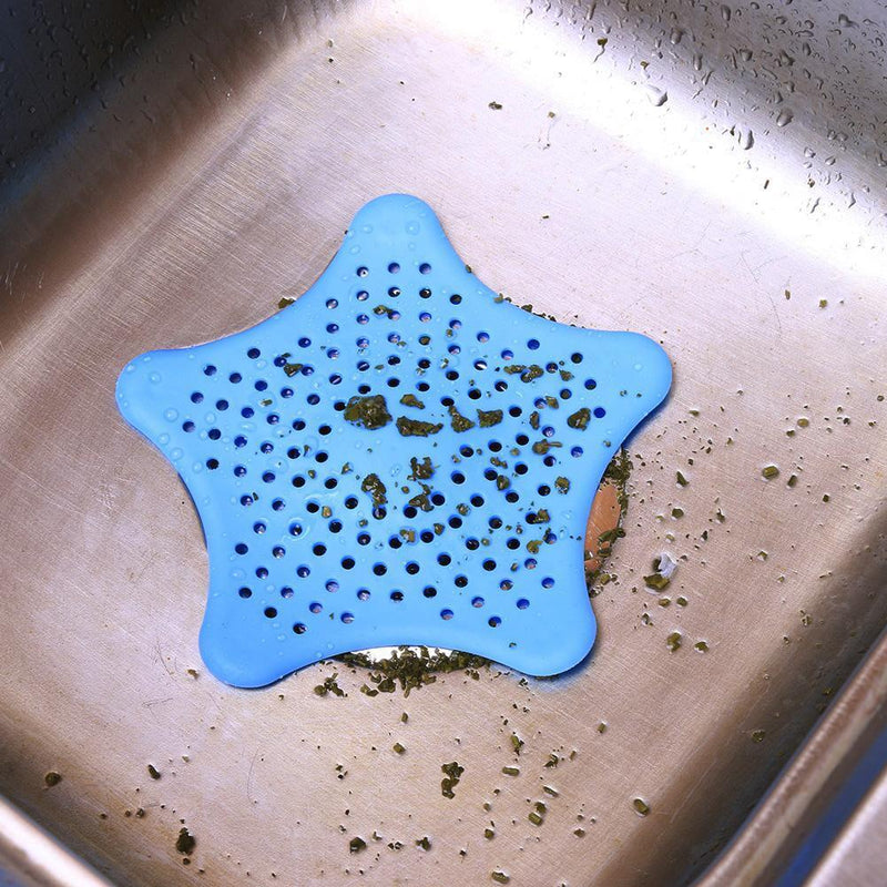 Sea Star Soft PVC Kitchen Cleaner Sink Filter Sewer Drain Strainers(Blue)