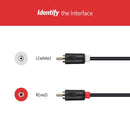 to Male Audio Cable 2RCA to 2RCA AV Cord For DVD HDTV Amplifier CD Soundbox