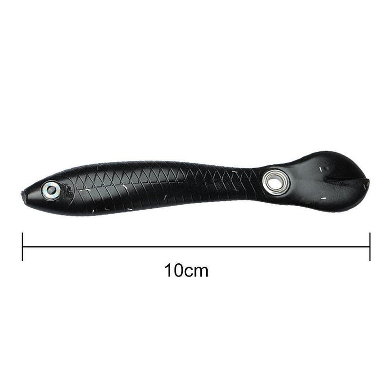 15pcs 10cm/6g Soft Bionic Fishing Baits Artificial Lure (Black)