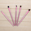5pcs Eye Shadow Makeup Brush Set Eyes Make Up Eyebrow Cosmetic Brush?Pink?