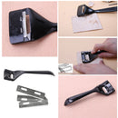 Leather Super Edge Skiving Skiver Metal w/ 3 Blades Folds Seams Tool(Black)