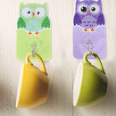 6pcs DIY Hanging Hooks Owl Bird Crystal Round Drill Diamond Painting Hooks Kit